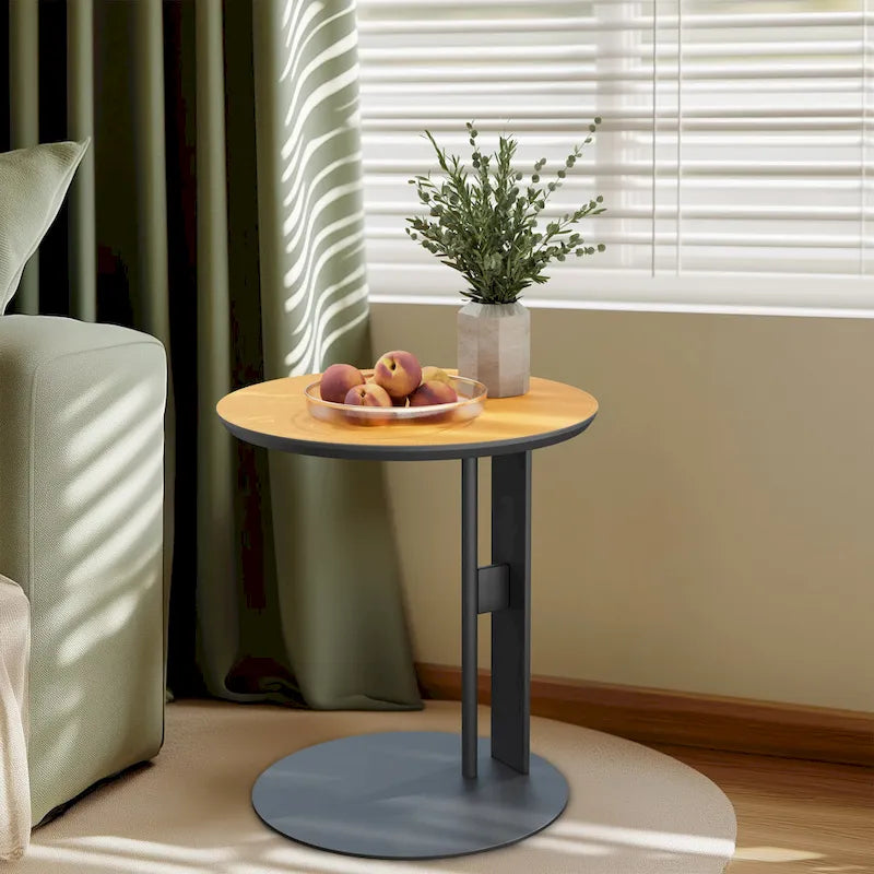 Table Basse Carrée Moderne avec Tiroirs, Table d'Appoint Blanche Style Mecha