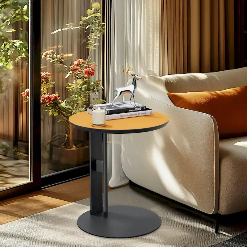 Table Basse Carrée Moderne avec Tiroirs, Table d'Appoint Blanche Style Mecha
