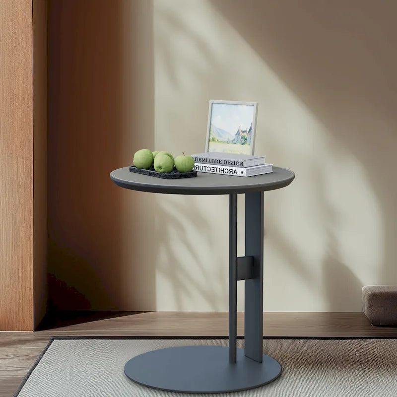 Table Basse Carrée Moderne avec Tiroirs, Table d'Appoint Blanche Style Mecha