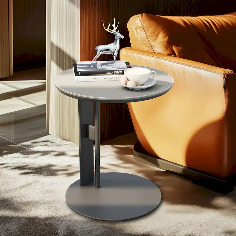 Table Basse Carrée Moderne avec Tiroirs, Table d'Appoint Blanche Style Mecha