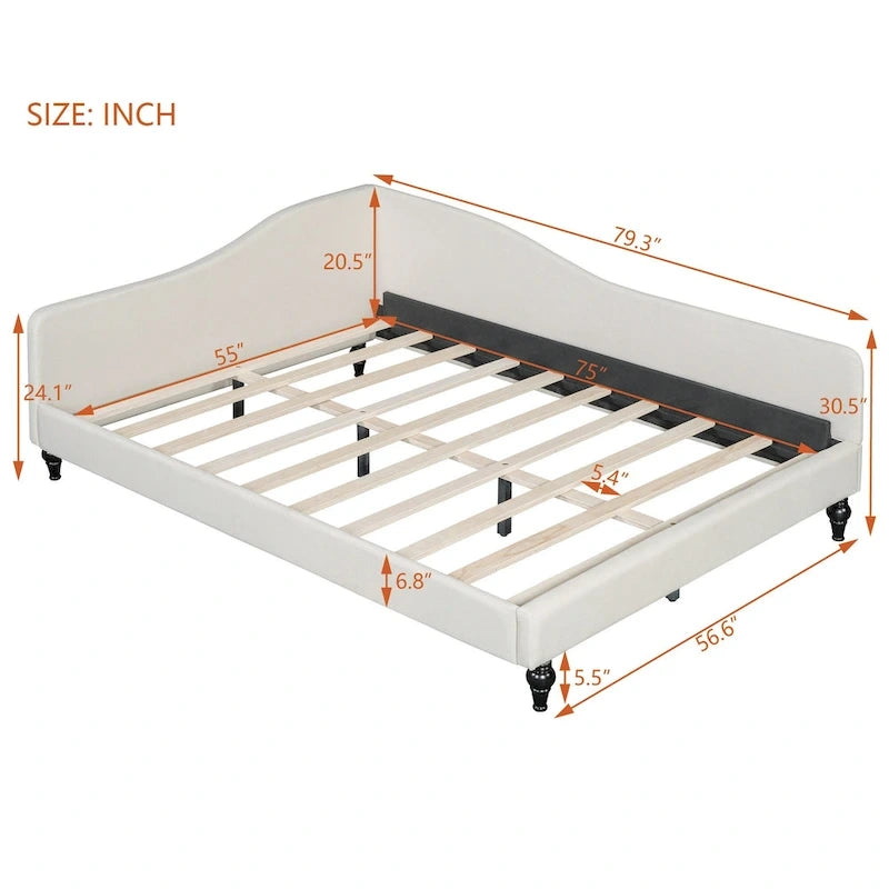 Canapé-lit d'angle avec pieds en bois