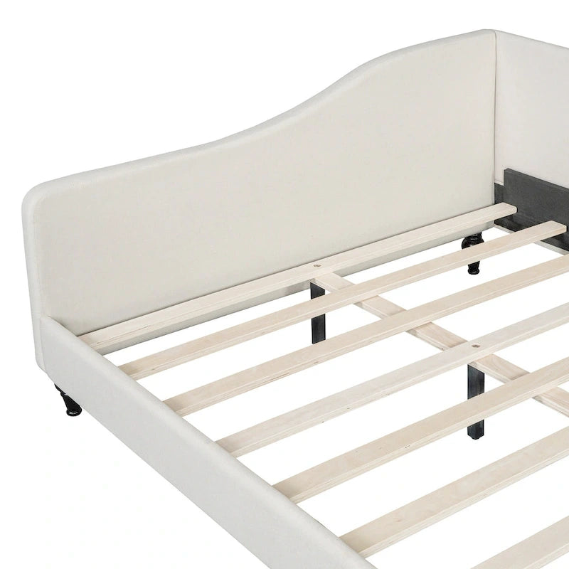 Canapé-lit d'angle avec pieds en bois