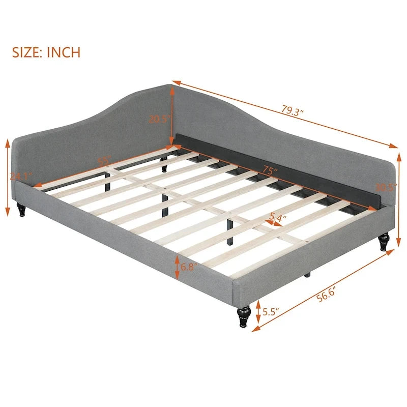 Canapé-lit d'angle avec pieds en bois