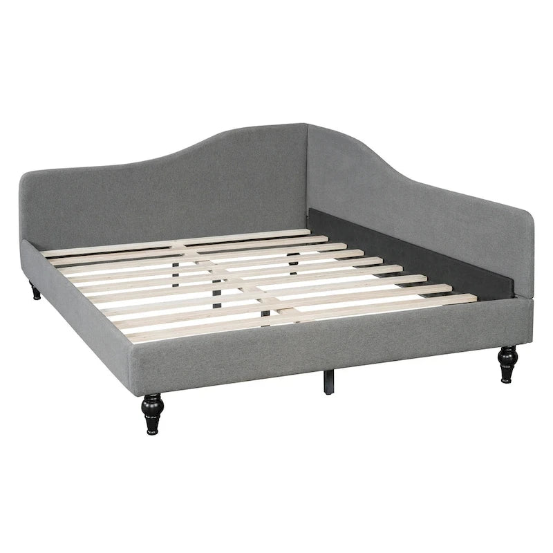 Canapé-lit d'angle avec pieds en bois