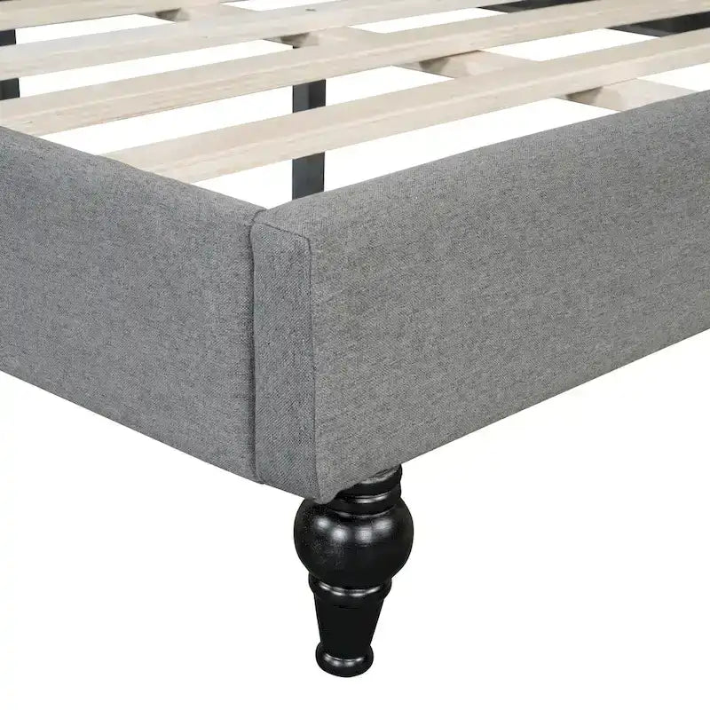 Canapé-lit d'angle avec pieds en bois
