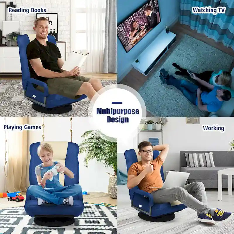 Fauteuil de jeu au sol pivotant à 360 degrés