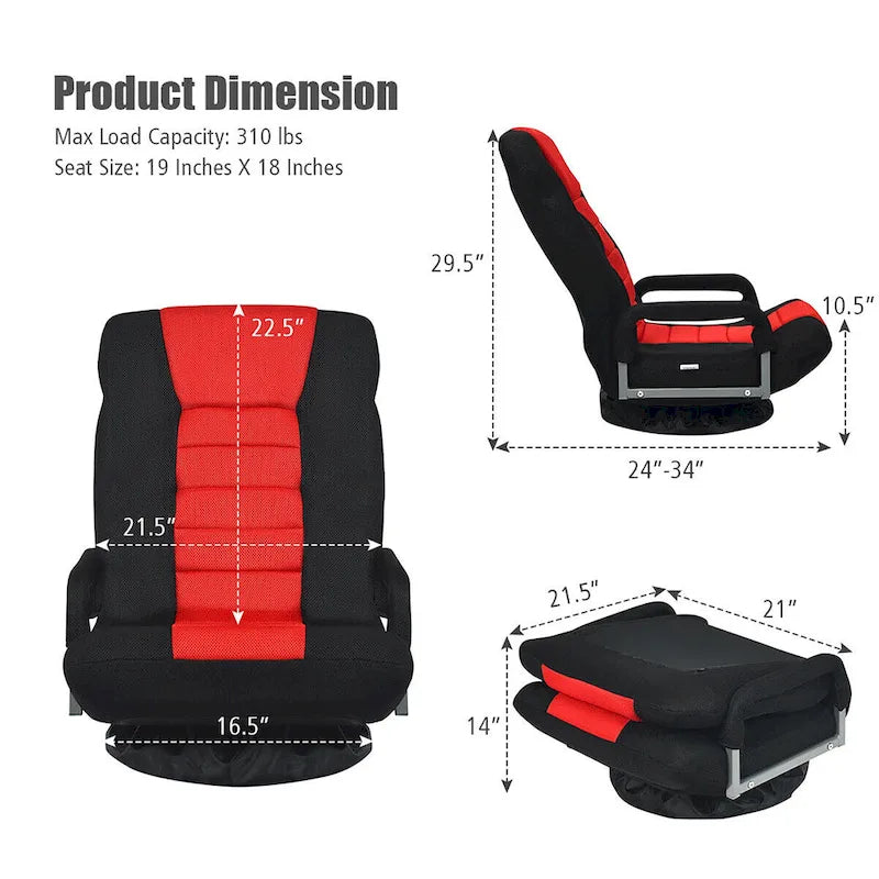 Fauteuil de jeu au sol pivotant à 360 degrés