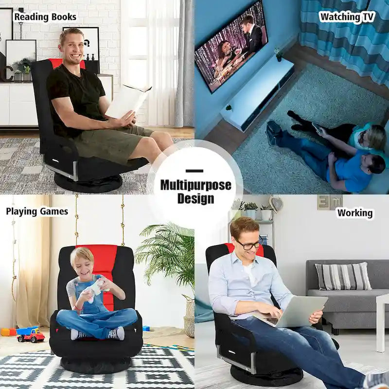 Fauteuil de jeu au sol pivotant à 360 degrés