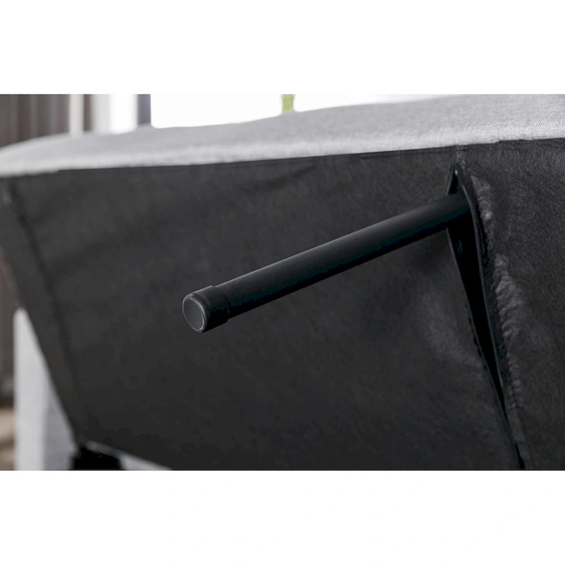 Canapé convertible 3-en-1 en lin gris clair