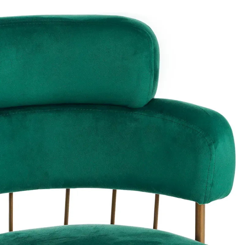 Tabourets de comptoir pivotants à 180° en velours avec pieds en métal