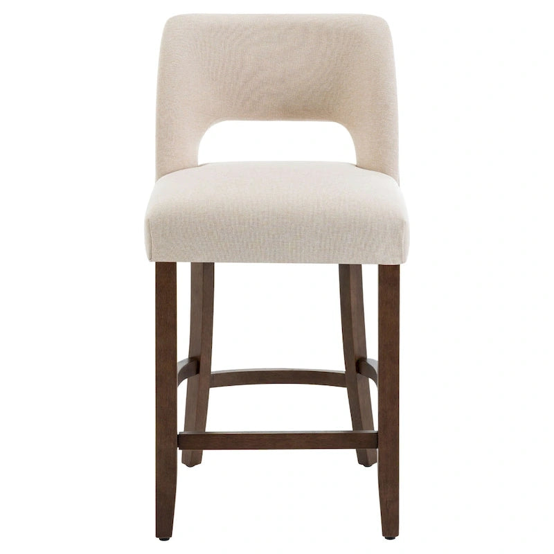 Tabourets de bar en bois avec repose-pieds