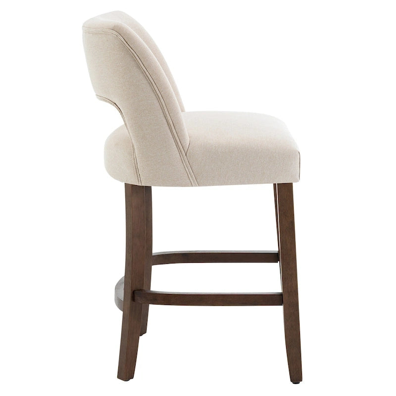 Tabourets de bar en bois avec repose-pieds