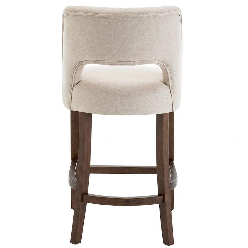 Tabourets de bar en bois avec repose-pieds