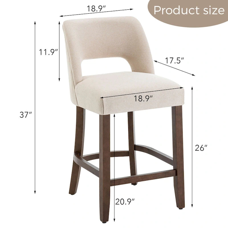 Tabourets de bar en bois avec repose-pieds