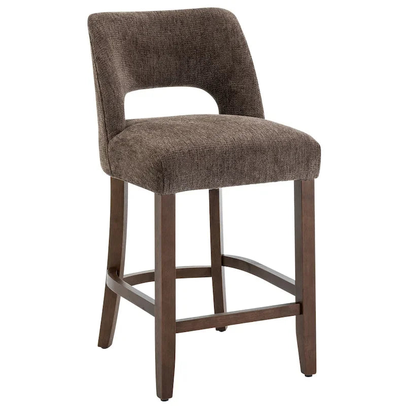 Tabourets de bar en bois avec repose-pieds