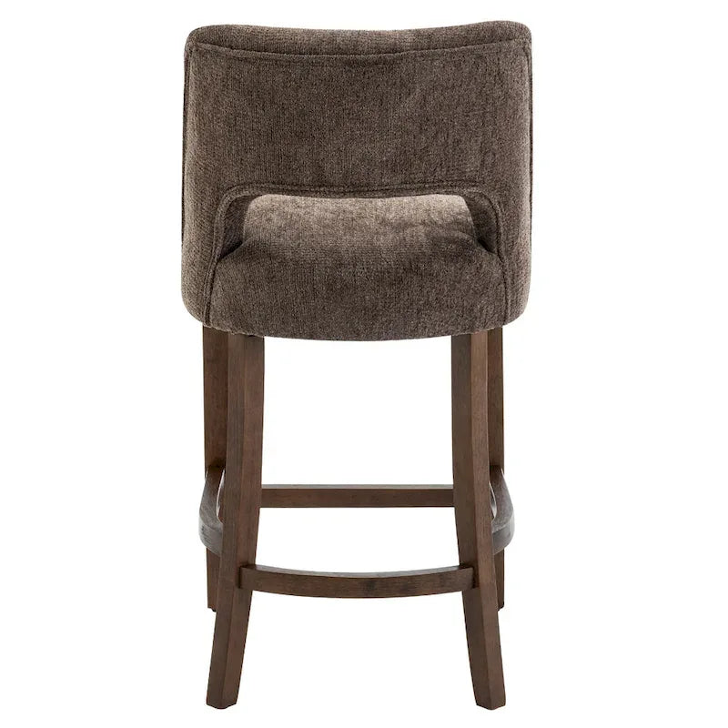Tabourets de bar en bois avec repose-pieds