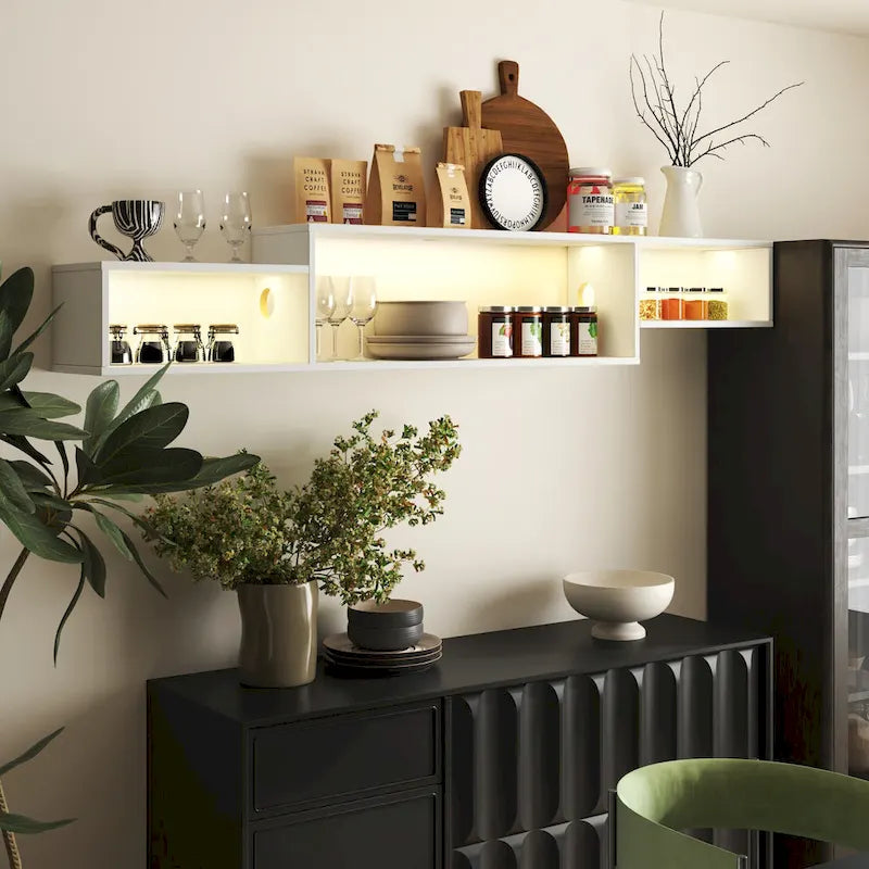 Meuble TV mural flottant moderne pour home cinéma
