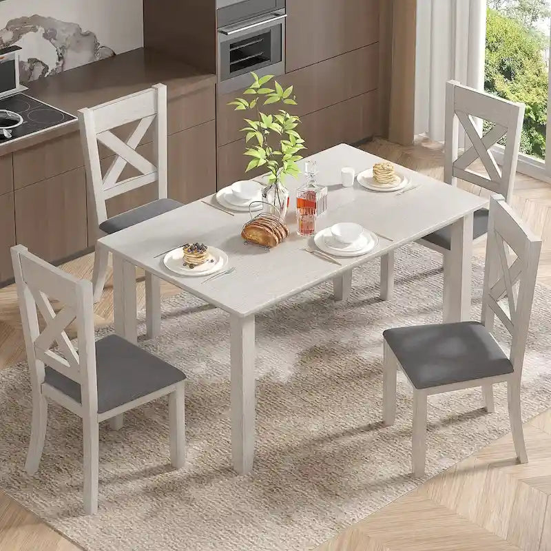 Table à manger rectangulaire moderne en bois massif