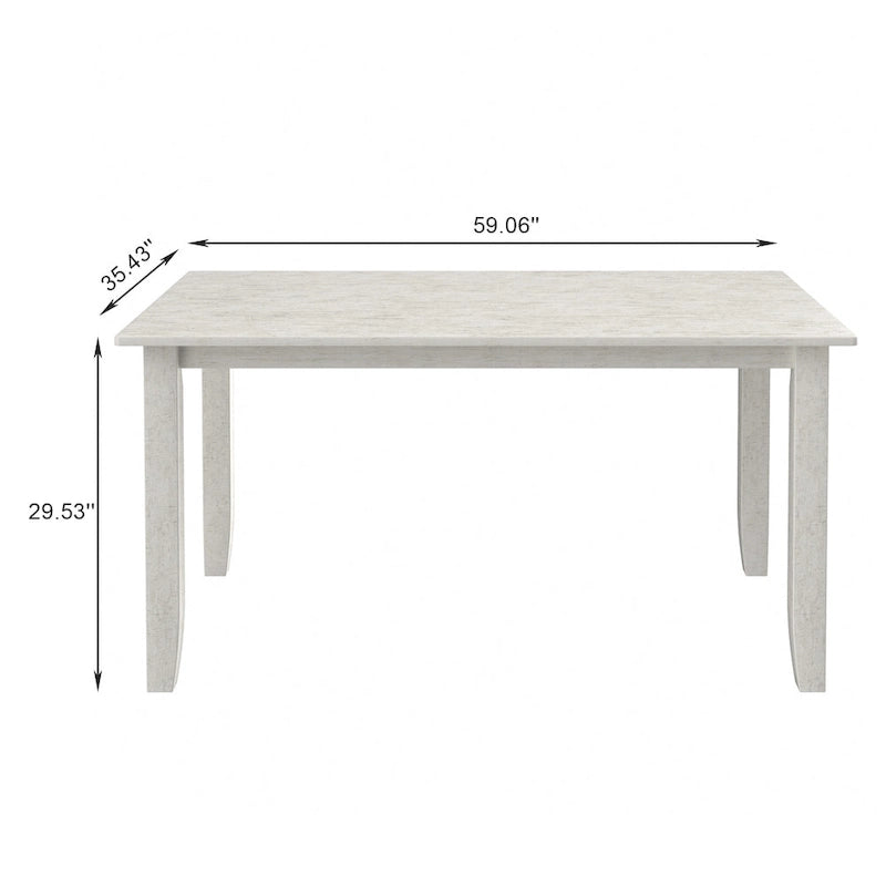 Table à manger rectangulaire moderne en bois massif