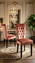 Chaise de salle à manger en velours