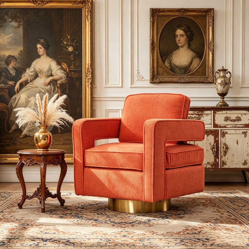 Fauteuil pivotant de salon