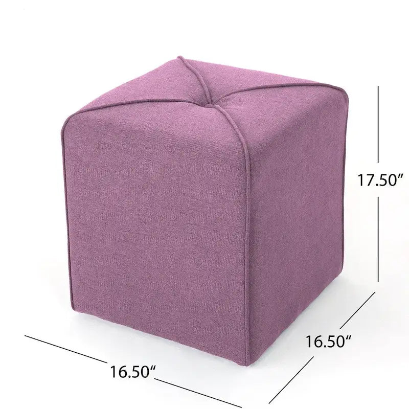 Ottoman carré en tissu