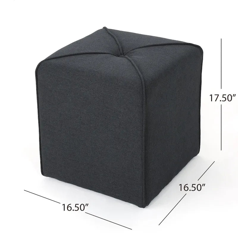 Ottoman carré en tissu