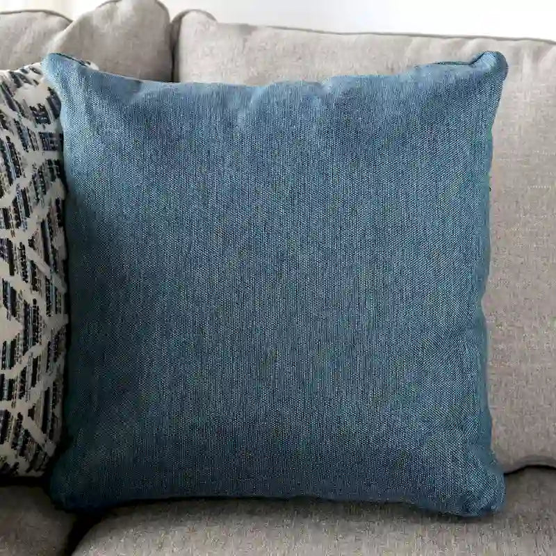Canapé d'angle en chenille de style transitionnel avec accoudoirs évasés