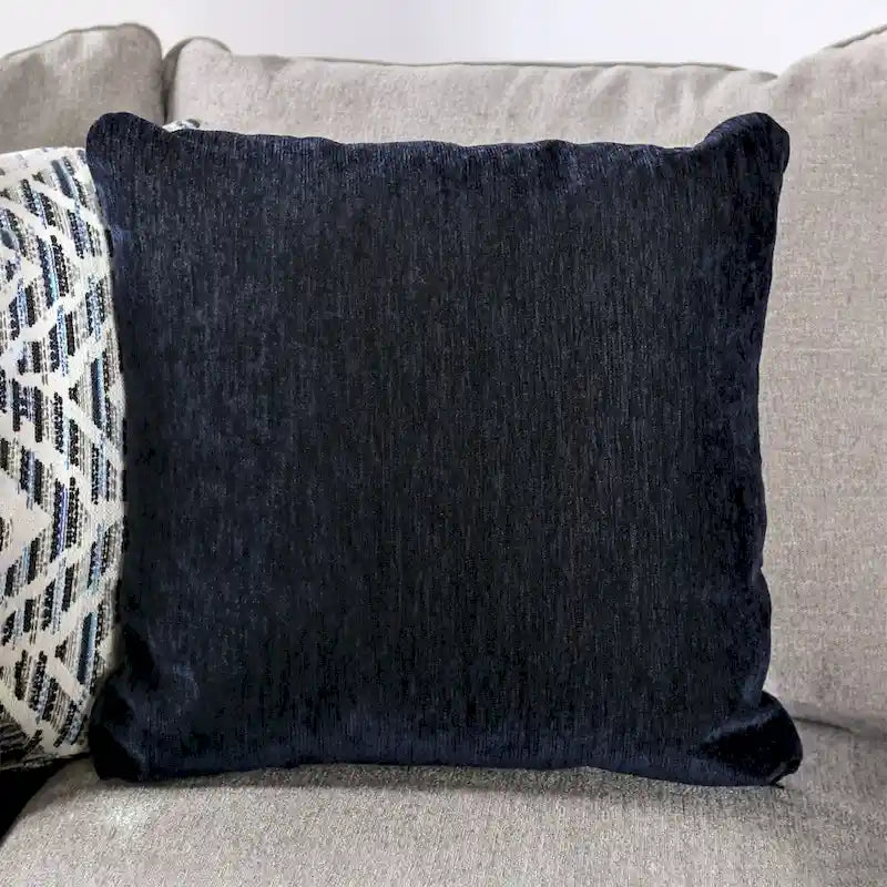 Canapé d'angle en chenille de style transitionnel avec accoudoirs évasés