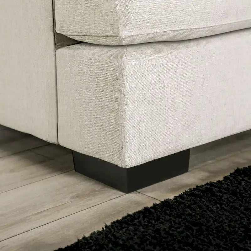 Canapé d'angle en chenille de style transitionnel avec accoudoirs évasés