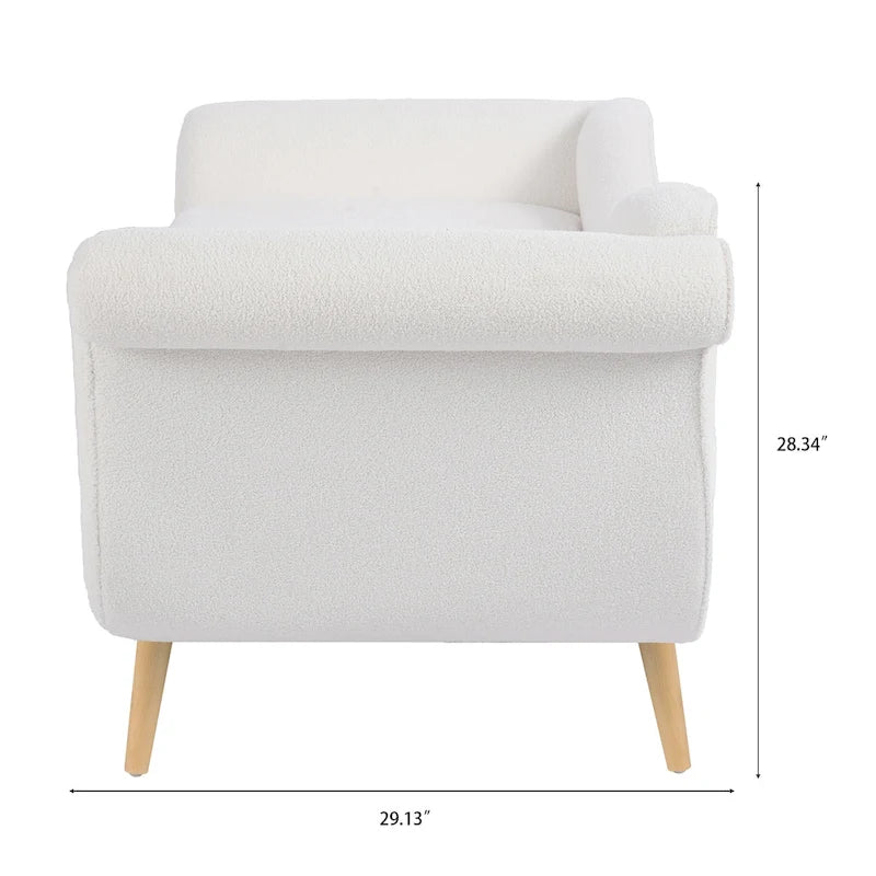 Chaise longue à accoudoir en volute