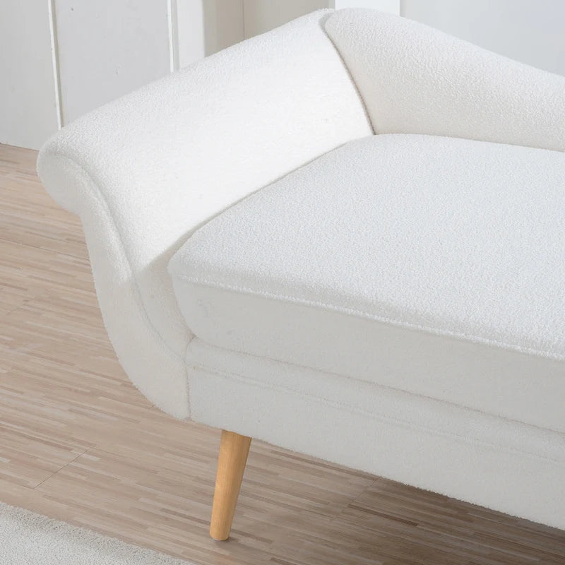 Chaise longue à accoudoir en volute