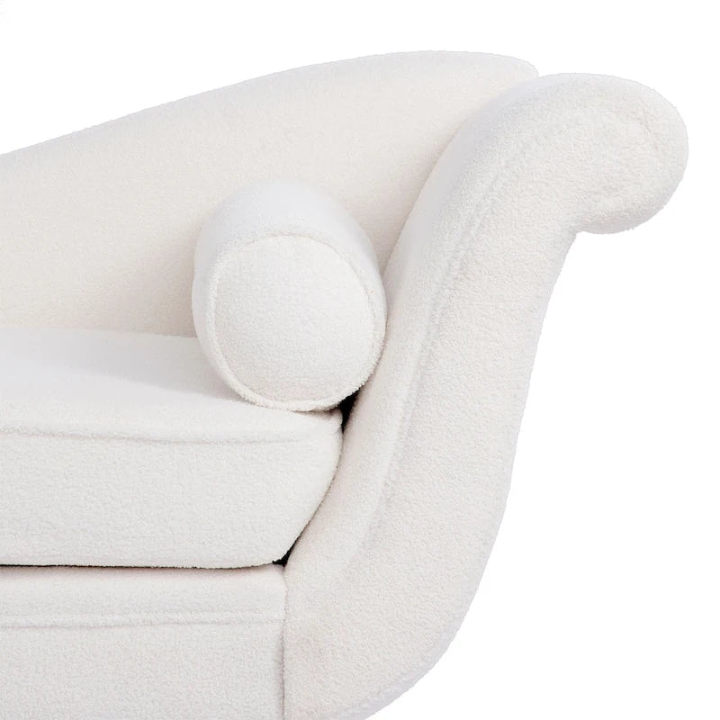 Chaise longue à accoudoir en volute