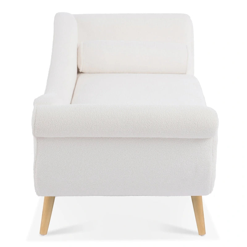 Chaise longue à accoudoir en volute