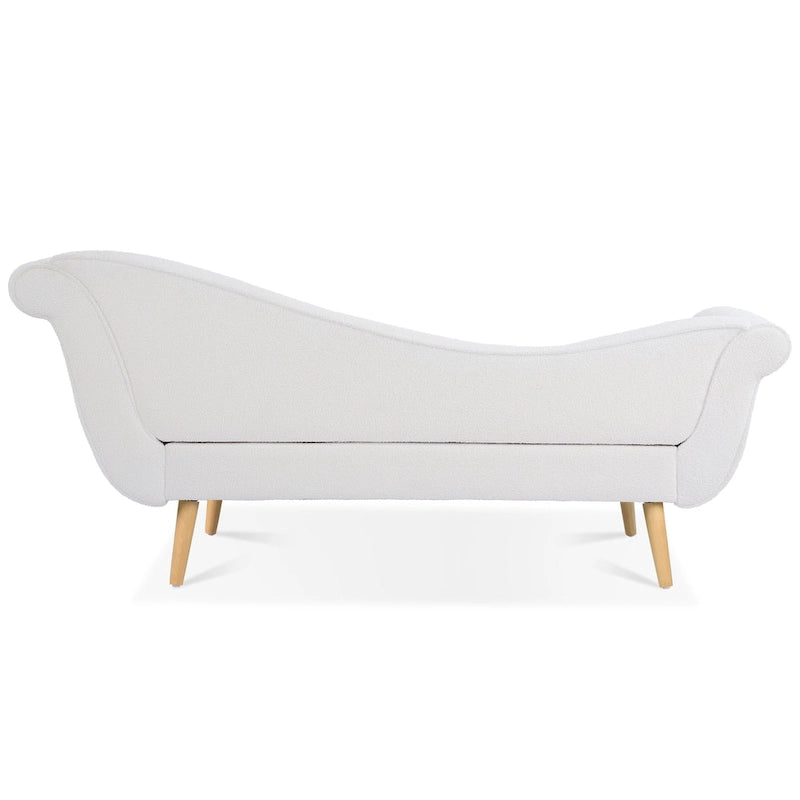 Chaise longue à accoudoir en volute