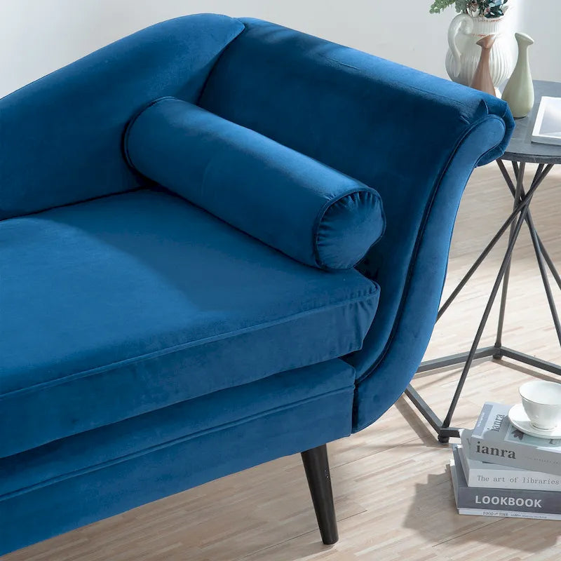 Chaise longue à accoudoir en volute