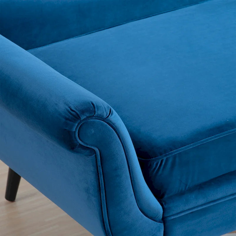 Chaise longue à accoudoir en volute