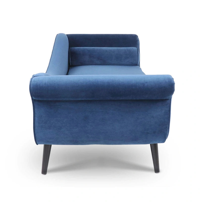 Chaise longue à accoudoir en volute