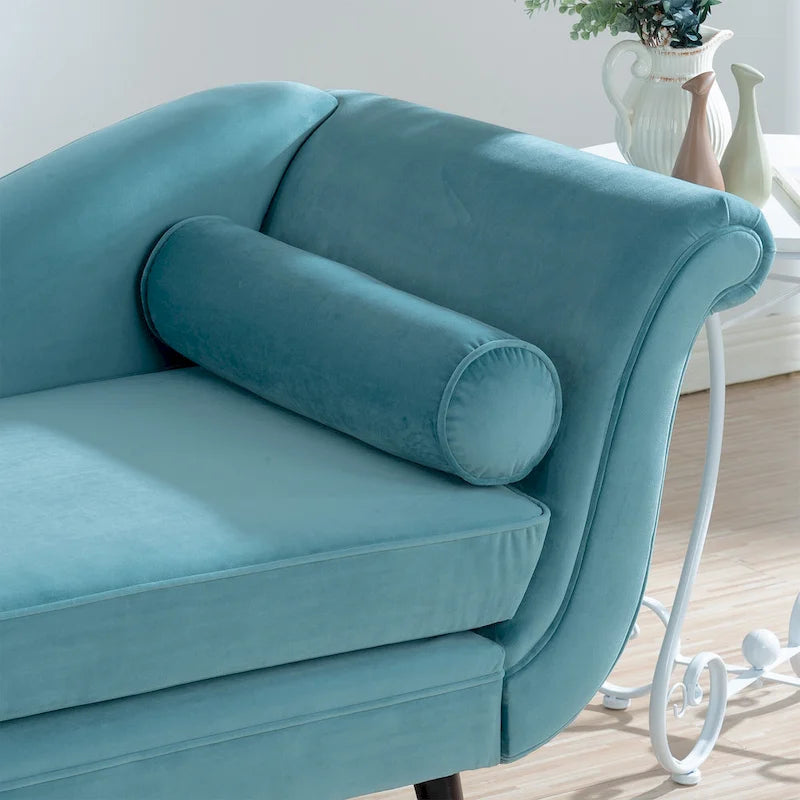 Chaise longue à accoudoir en volute
