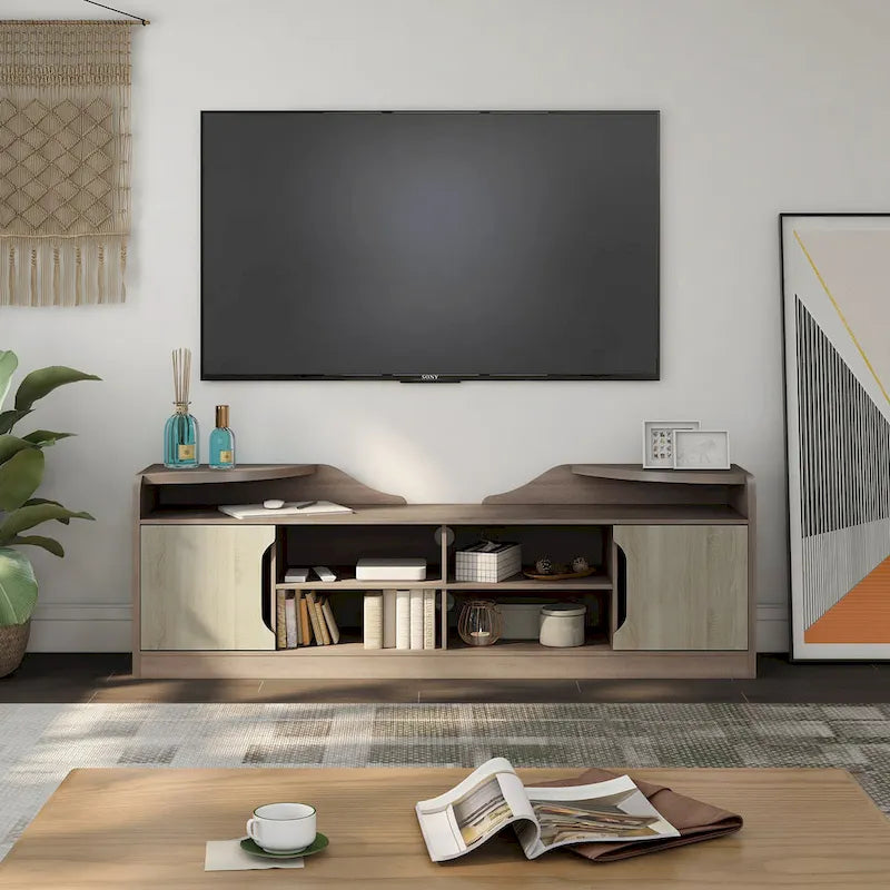 Meuble TV multifonctionnel de style rustique