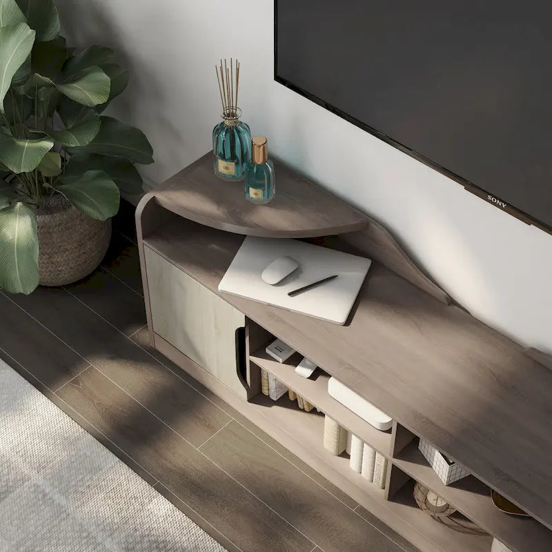 Meuble TV multifonctionnel de style rustique