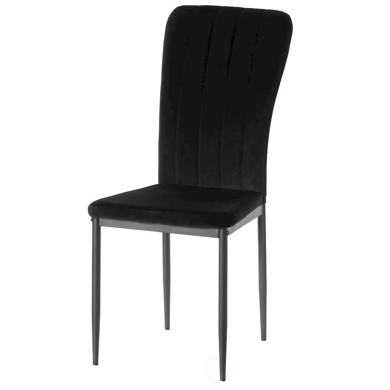 Chaise de salle à manger capitonnée en velours, moderne et contemporaine