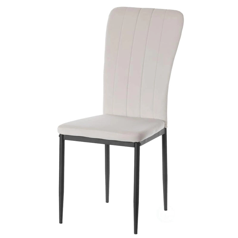 Chaise de salle à manger capitonnée en velours, moderne et contemporaine
