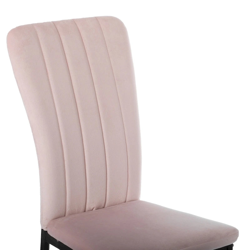 Chaise de salle à manger capitonnée en velours, moderne et contemporaine