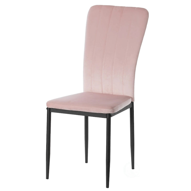 Chaise de salle à manger capitonnée en velours, moderne et contemporaine