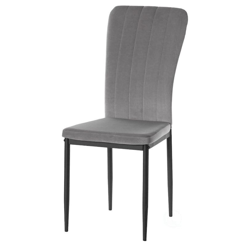 Chaise de salle à manger capitonnée en velours, moderne et contemporaine