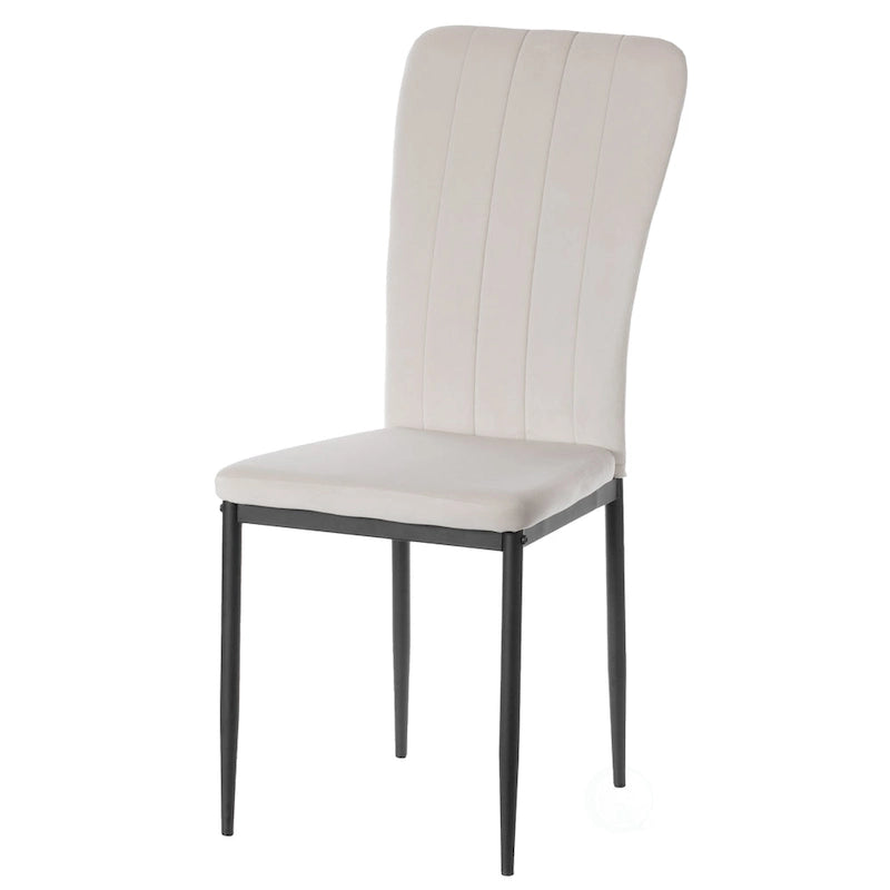 Chaise de salle à manger capitonnée en velours, moderne et contemporaine