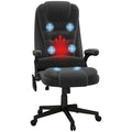 Fauteuil de bureau massant vibrant avec chauffage, fauteuil de bureau exécutif à dossier haut en velours
