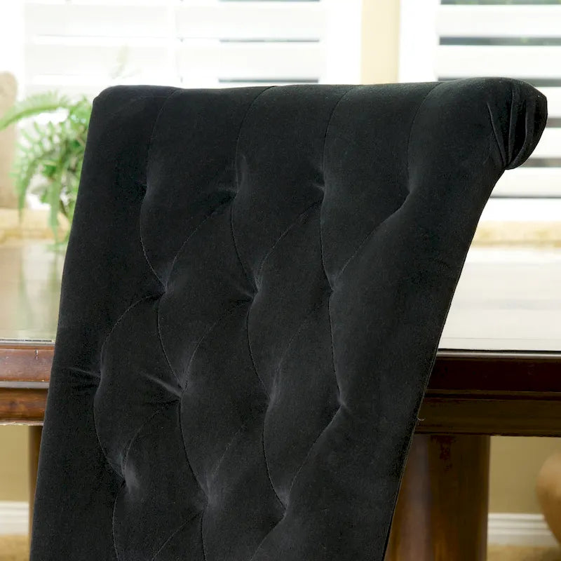 Chaise de salle à manger en velours