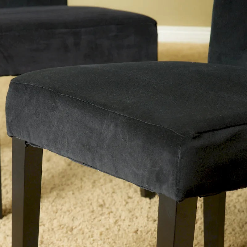 Chaise de salle à manger en velours